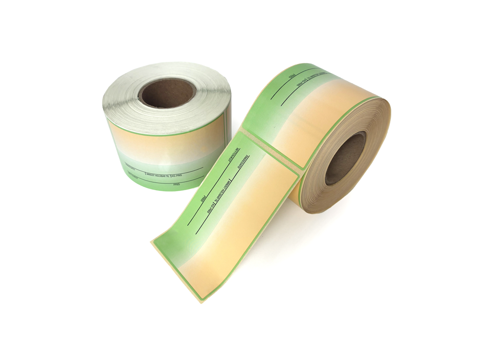 Transfer-etiketter, Beige/grön bagare, 60 x 105 mm, 400 st.